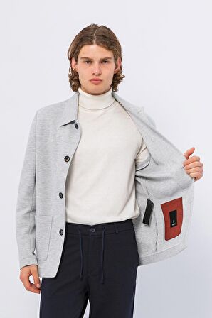 CEKMON Erkek Düğmeli Çok Cepli Rahat Blazer Regular Fit Klasik Ceket