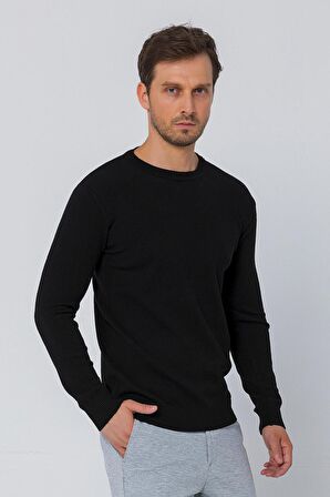 Erkek Bisiklet Yaka Rahat Kumaşlı Regular Fit Kazak