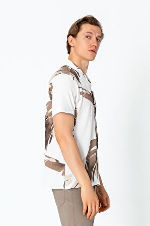 Erkek Regular Fit Desenli Yazlık Rahat Gömlek