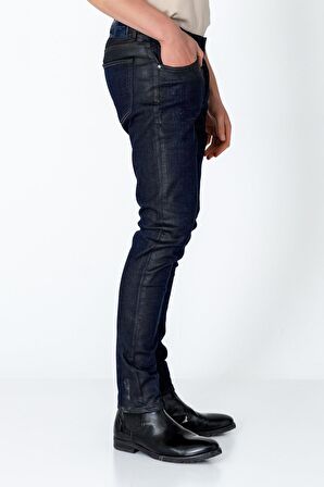 Erkek Regular Fit Sade Rahat Yağlı Kot pantolon