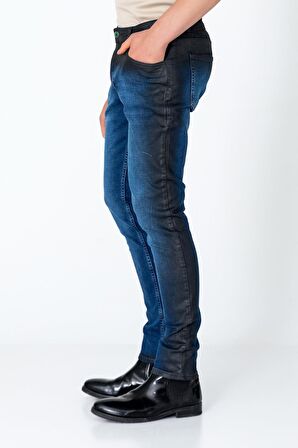Erkek Regular Fit Sade Rahat Yağlı Kot pantolon