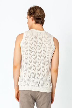 Erkek Regular Fit Örme Pamuk Rahat Kolsuz Triko