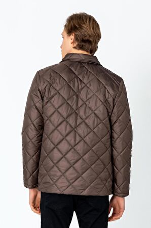 Erkek Regular Fit İçi Desenli Rahat Şık Mont