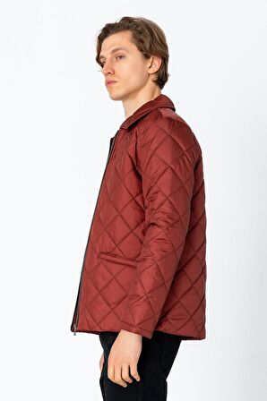 Erkek Regular Fit İçi Desenli Rahat Şık Mont