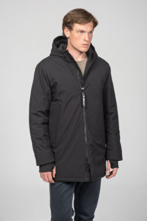 Erkek Regular Fit İç Askı Detaylı Kol Cepli Ve Eldiven Detaylı Mont