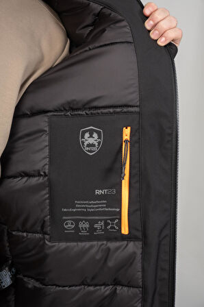 Erkek Regular Fit İç Askı Detaylı Kol Cepli Ve Eldiven Detaylı Mont