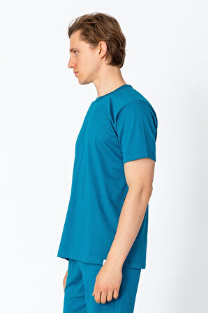 Erkek Fit Kalın Penye Rahat Sade Klasik T-Shirt