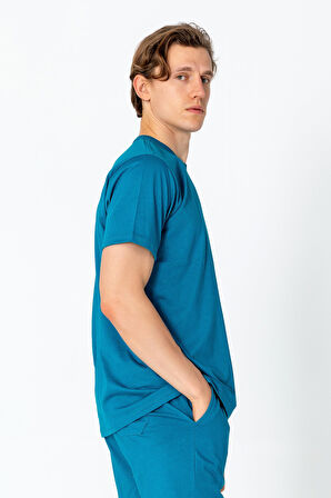 Erkek Fit Kalın Penye Rahat Sade Klasik T-Shirt