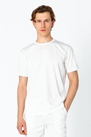 Erkek Fit Kalın Penye Rahat Sade Klasik T-Shirt