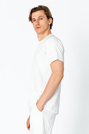 Erkek Fit Kalın Penye Rahat Sade Klasik T-Shirt