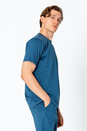 Erkek Fit Kalın Penye Rahat Sade Klasik T-Shirt