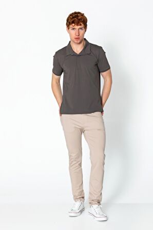 Erkek Regular Fit Rahat Salaş Düğmeli Polo YakaT-Shirt