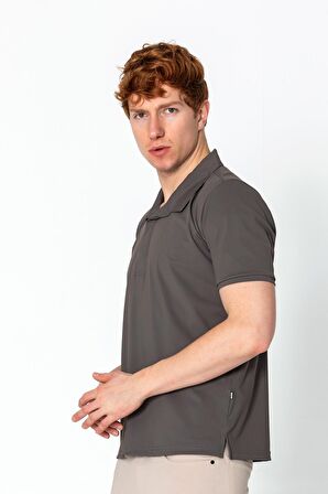 Erkek Regular Fit Rahat Salaş Düğmeli Polo YakaT-Shirt