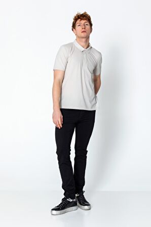 Erkek Regular Fit Rahat Salaş Düğmeli Polo YakaT-Shirt