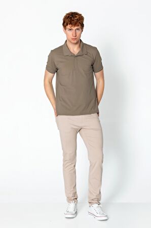 Erkek Regular Fit Rahat Salaş Düğmeli Polo YakaT-Shirt