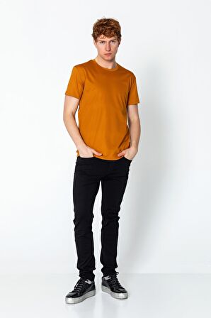 Erkek Fit Rahat Naylon Bisiklet Yaka Seyahatlik T-Shirt