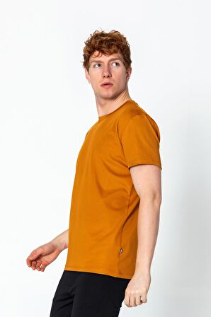 Erkek Fit Rahat Naylon Bisiklet Yaka Seyahatlik T-Shirt