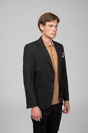 CEKMON Erkek Yarım Astarlı Kol Astarı Çevirilebilir Örme Pamuklu Esnek Kumaşdan Torba Cepli İtalyan Kesim Ceket