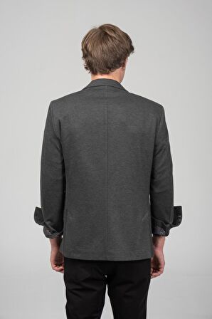 CEKMON Erkek Yarım Astarlı Kol Astarı Çevirilebilir Örme Pamuklu Esnek Kumaşdan Torba Cepli İtalyan Kesim Ceket