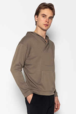 Unisex Kapüşonlu Teknolojik Kumaş İpeksi Pamuk Sweatshirts