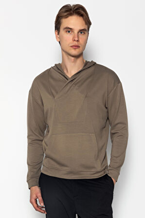Unisex Kapüşonlu Teknolojik Kumaş İpeksi Pamuk Sweatshirts