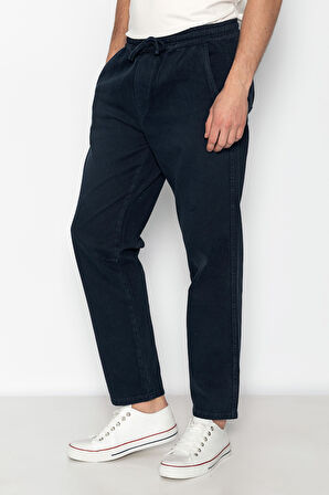 Erkek Regular Fit Gabardin Ekstra Rahat Bağcıklı Havuç Pantolon