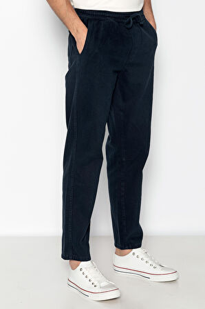 Erkek Regular Fit Gabardin Ekstra Rahat Bağcıklı Havuç Pantolon