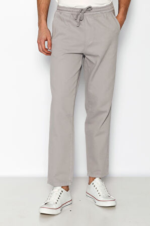 Erkek Regular Fit Gabardin Ekstra Rahat Bağcıklı Havuç Pantolon
