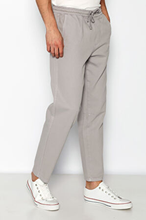 Erkek Regular Fit Gabardin Ekstra Rahat Bağcıklı Havuç Pantolon