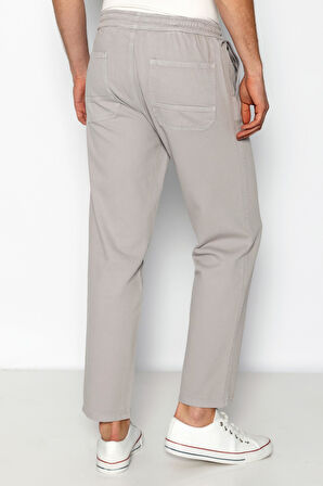 Erkek Regular Fit Gabardin Ekstra Rahat Bağcıklı Havuç Pantolon