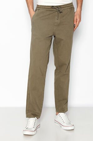 Erkek Regular Fit Gabardin Ekstra Rahat Bağcıklı Havuç Pantolon