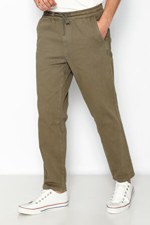 Erkek Regular Fit Gabardin Ekstra Rahat Bağcıklı Havuç Pantolon
