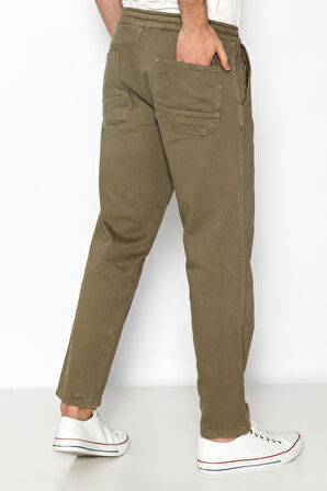 Erkek Regular Fit Gabardin Ekstra Rahat Bağcıklı Havuç Pantolon