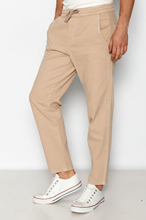 Erkek Regular Fit Gabardin Ekstra Rahat Bağcıklı Havuç Pantolon