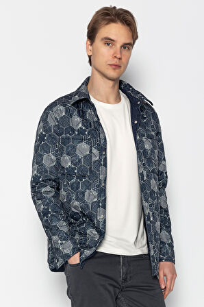 Erkek Regular Fit Çift Taraflı Kapitoneli Kot Mont