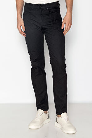 Erkek Regular Fit Rahat Normal Bel Denım Görünümlü Likralı Pantolon