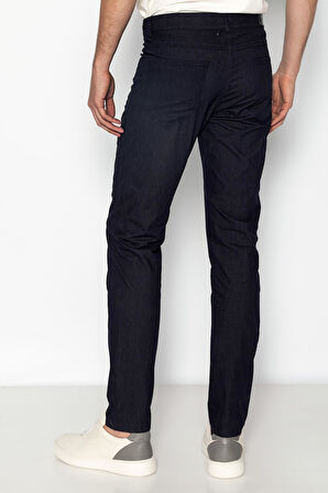 Erkek Regular Fit Rahat Normal Bel Denım Görünümlü Likralı Pantolon