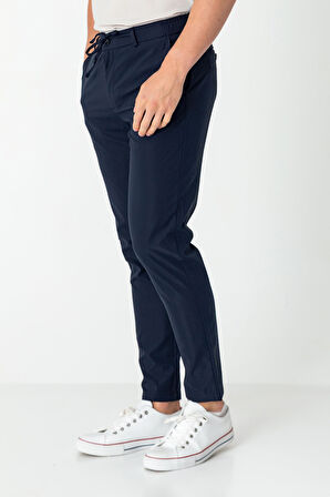 Erkek Beli Lastikli Likralı Bağcıklı Rahat Kumas Pantolon