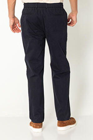  Erkek %100 Pamuk Baggy Fit Lastikli Kordonlu Şık Pantolon