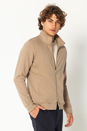 CEKMON Erkek Modern Tasarım Teknolojik Kumaş Süper Yumuşak Çift Fermuar Açılır Detaylı İnce Mont