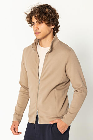 CEKMON Erkek Modern Tasarım Teknolojik Kumaş Süper Yumuşak Çift Fermuar Açılır Detaylı İnce Mont