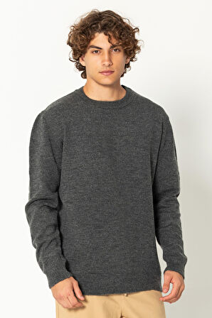 Erkek Kaşmir Dokulu Bisiklet Yaka Şık Triko Kazak