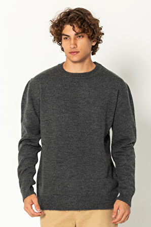 Erkek Kaşmir Dokulu Bisiklet Yaka Şık Triko Kazak