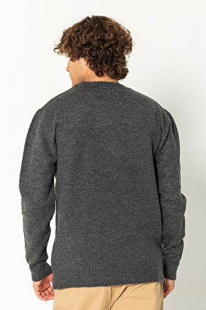 Erkek Kaşmir Dokulu Bisiklet Yaka Şık Triko Kazak