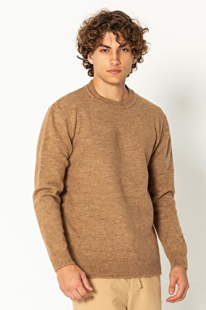 Erkek Kaşmir Dokulu Bisiklet Yaka Şık Triko Kazak