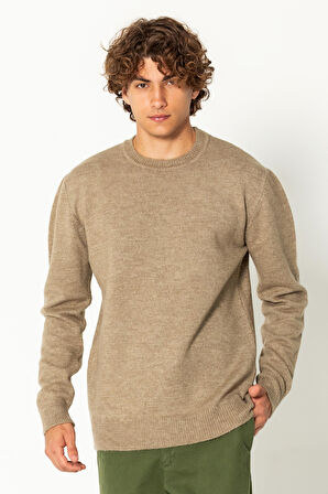 Erkek Kaşmir Dokulu Bisiklet Yaka Şık Triko Kazak