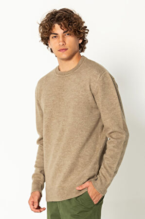 Erkek Kaşmir Dokulu Bisiklet Yaka Şık Triko Kazak