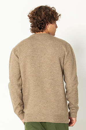 Erkek Kaşmir Dokulu Bisiklet Yaka Şık Triko Kazak