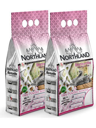 Northland Bebek Pudrası Kokulu Kedi Kumu 10lt x2 Adet