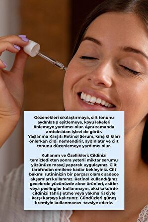 Cilt Yaşlanması Karşıtı Aydınlatıcı Retinol Serum 30ml